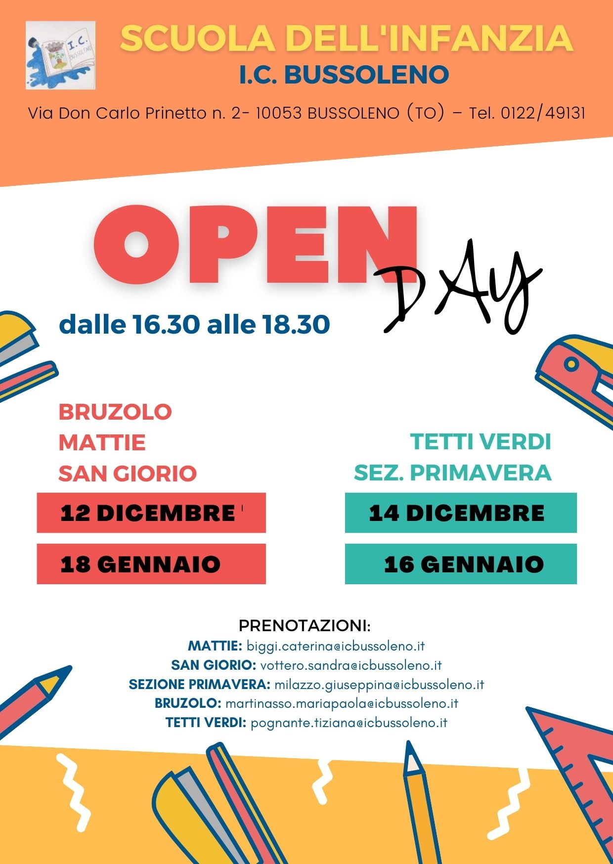 VOLANTINI INFANZIA-PRIMARIA