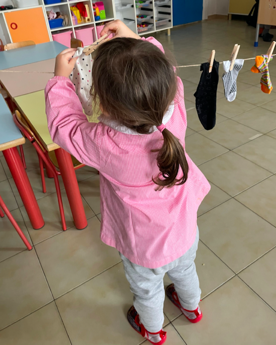 I calzini e i bimbi dell'infanzia