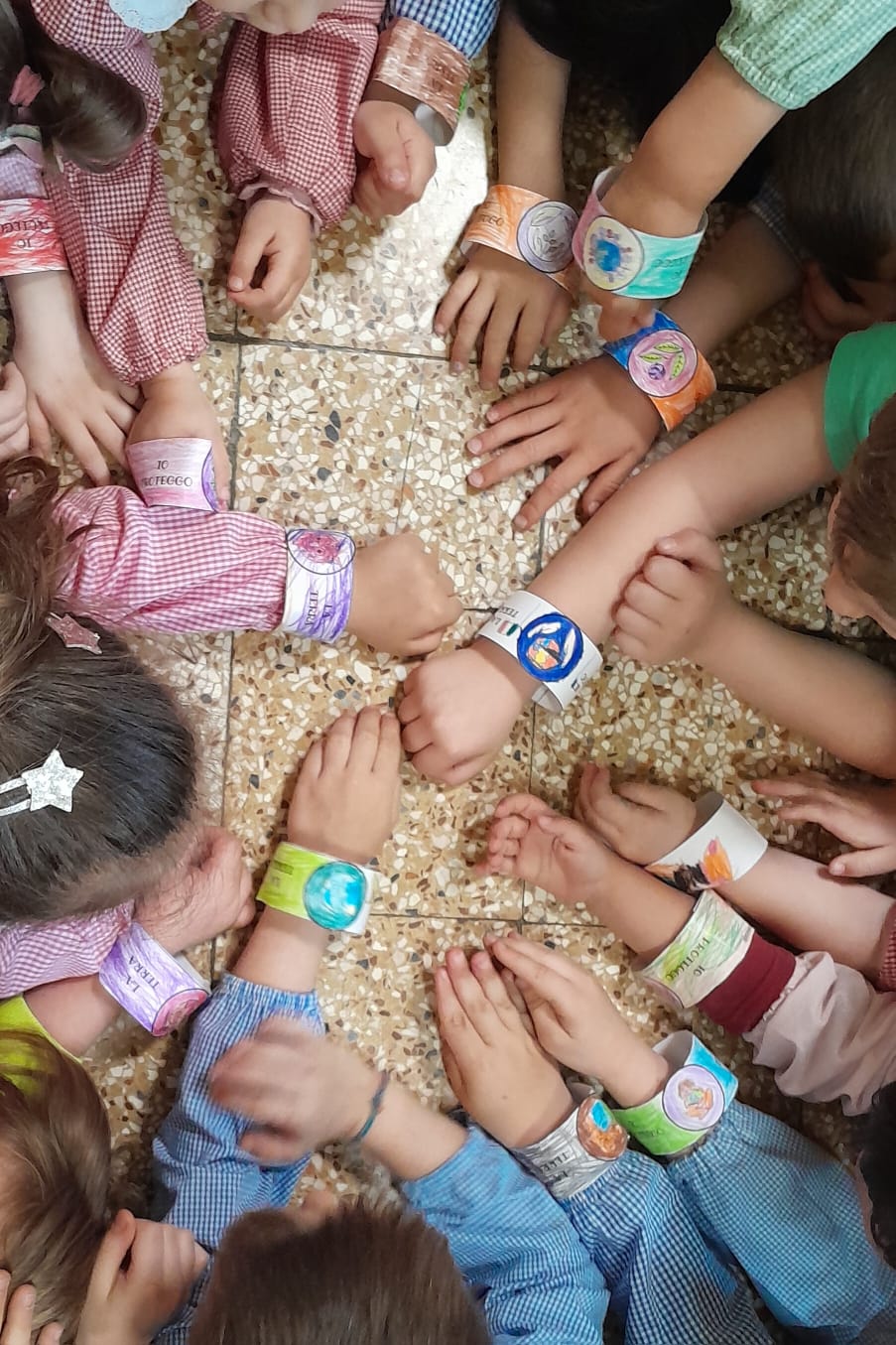 I bimbi al termine dell'attività