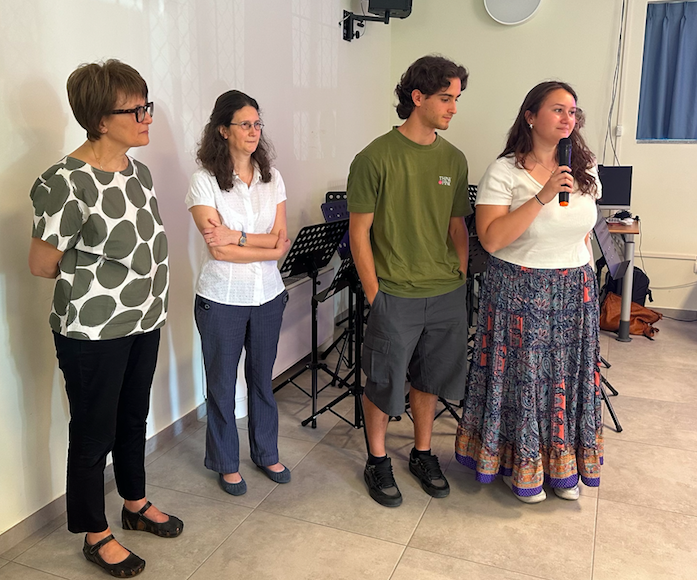 I docenti e gli alunni del liceo